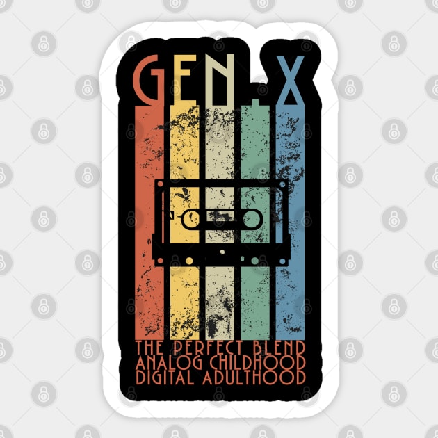 Generation X with cassette Sticker by Maison de Kitsch